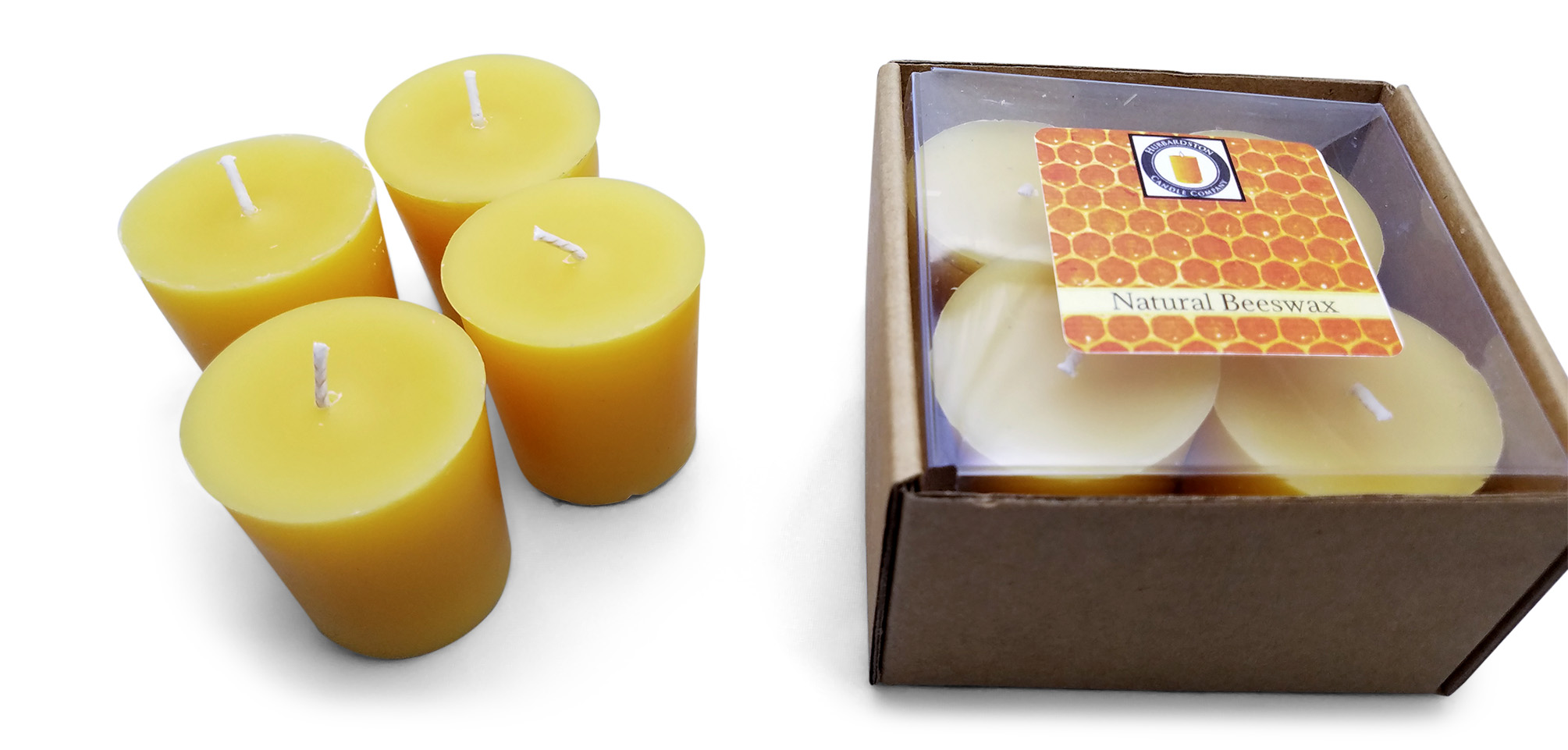 🐝 100% Beeswax Votives Candles / USA Emergency Honey Scent Long Burning  BULK 🐝